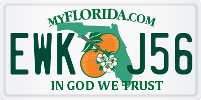 FL license plate EWKJ56