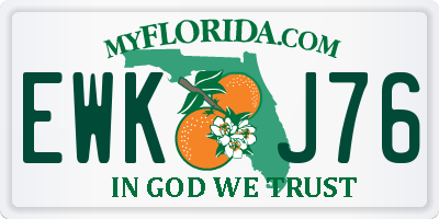 FL license plate EWKJ76