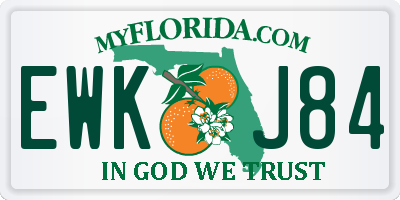 FL license plate EWKJ84