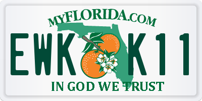 FL license plate EWKK11