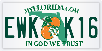 FL license plate EWKK16