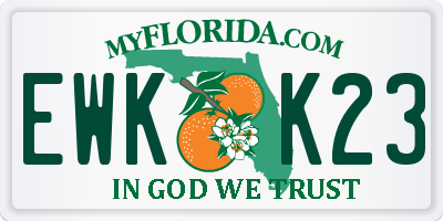 FL license plate EWKK23