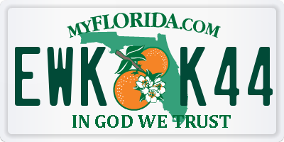 FL license plate EWKK44