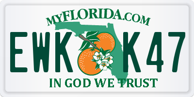 FL license plate EWKK47