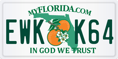 FL license plate EWKK64