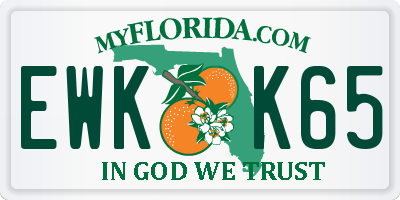 FL license plate EWKK65