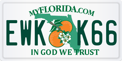 FL license plate EWKK66