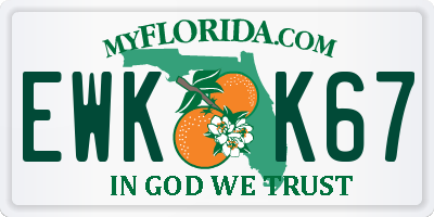 FL license plate EWKK67
