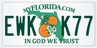 FL license plate EWKK77