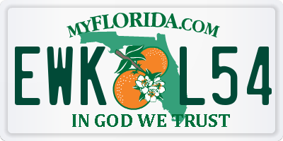 FL license plate EWKL54