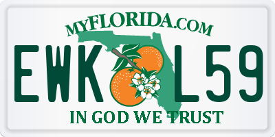 FL license plate EWKL59