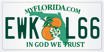 FL license plate EWKL66