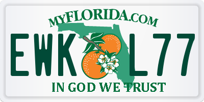 FL license plate EWKL77