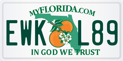 FL license plate EWKL89