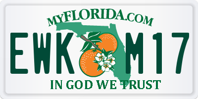 FL license plate EWKM17