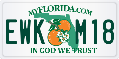 FL license plate EWKM18