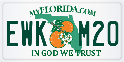 FL license plate EWKM20