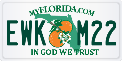 FL license plate EWKM22