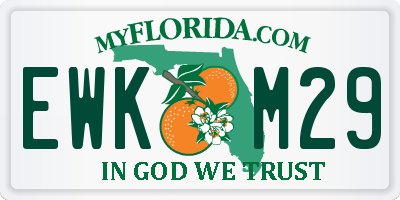 FL license plate EWKM29