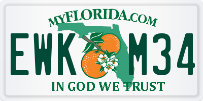 FL license plate EWKM34