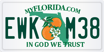 FL license plate EWKM38