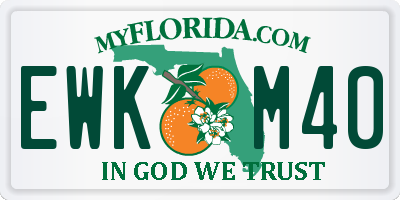 FL license plate EWKM40
