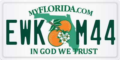FL license plate EWKM44