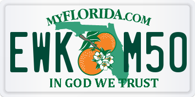 FL license plate EWKM50
