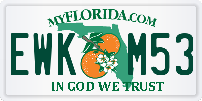 FL license plate EWKM53