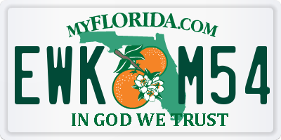 FL license plate EWKM54