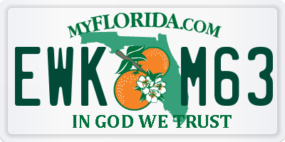 FL license plate EWKM63