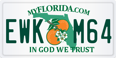 FL license plate EWKM64