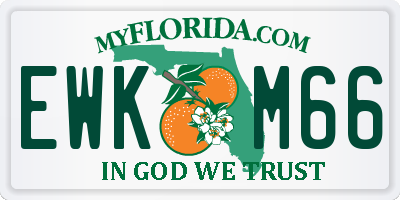 FL license plate EWKM66