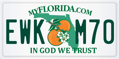 FL license plate EWKM70