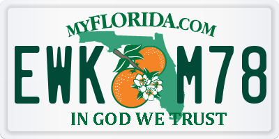 FL license plate EWKM78