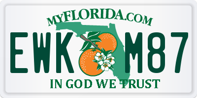 FL license plate EWKM87