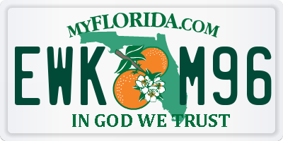 FL license plate EWKM96