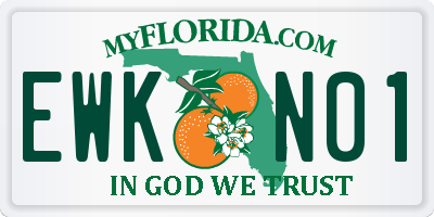 FL license plate EWKN01