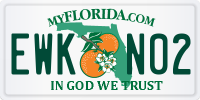 FL license plate EWKN02