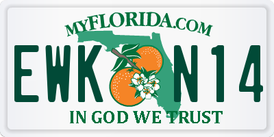 FL license plate EWKN14