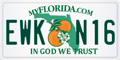 FL license plate EWKN16