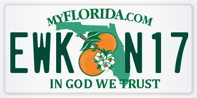 FL license plate EWKN17
