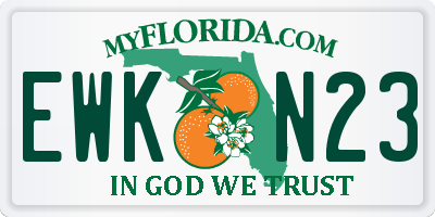 FL license plate EWKN23