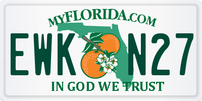 FL license plate EWKN27