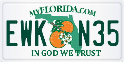 FL license plate EWKN35