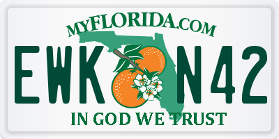 FL license plate EWKN42