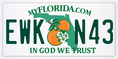 FL license plate EWKN43