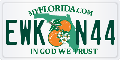 FL license plate EWKN44