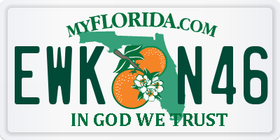 FL license plate EWKN46