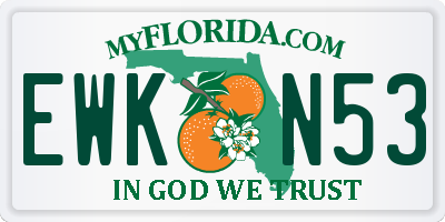 FL license plate EWKN53